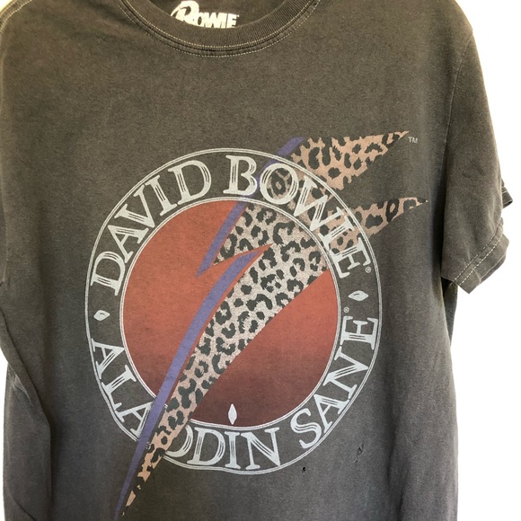 David Bowie Aladdin Sane Destroyed Tee Shirt - Picture 2 of 4